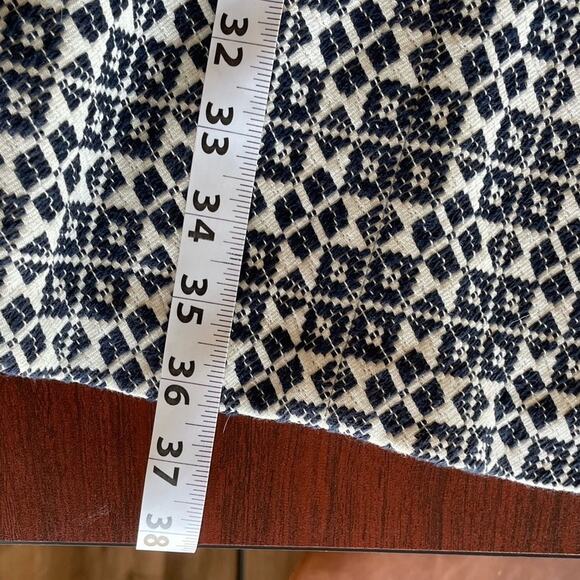 Sz 4 TORY BURCH Designer Geometric Sleeveless Fit and Flare Jewel Neck Dress EUC - Picture 16 of 16